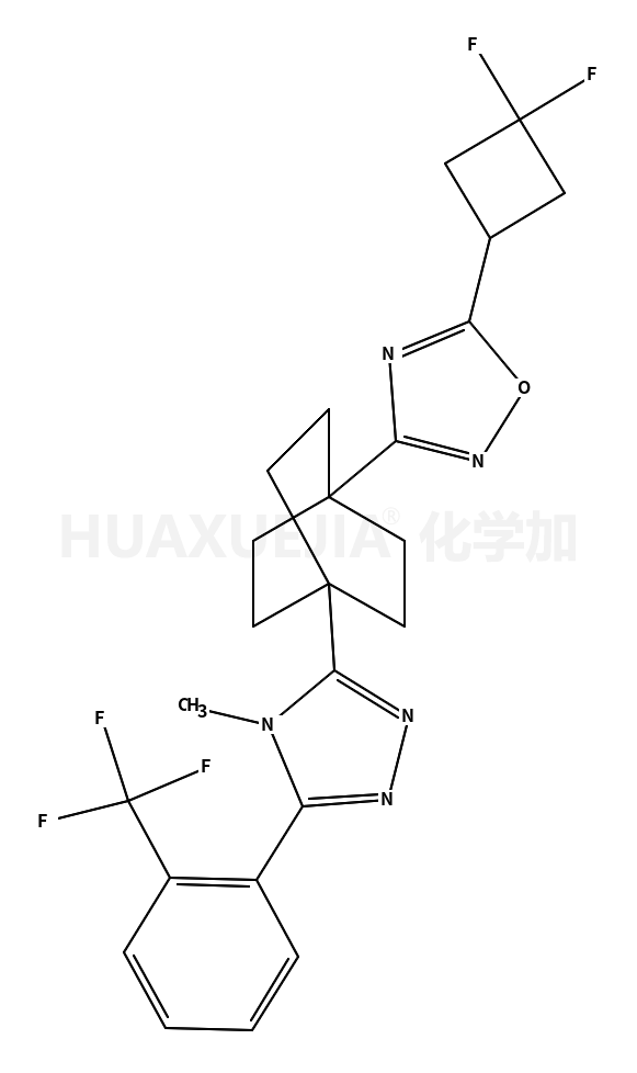 5-(3,3-二氟环丁基)-3-[4-[4-甲基-5-[2-(三氟甲基)苯基]-4H-1,2,4-三唑-3-基]双环[2.2.2]辛烷-1-基]-1,2,4-恶二唑